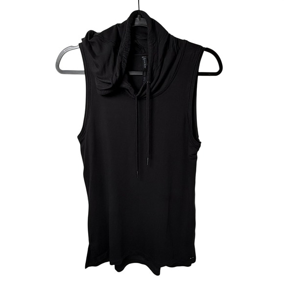 GAIAM Tops - Gaiam Women's Black Small Sleeveless Cowl Neck Hoodie Yoga Activewear Top